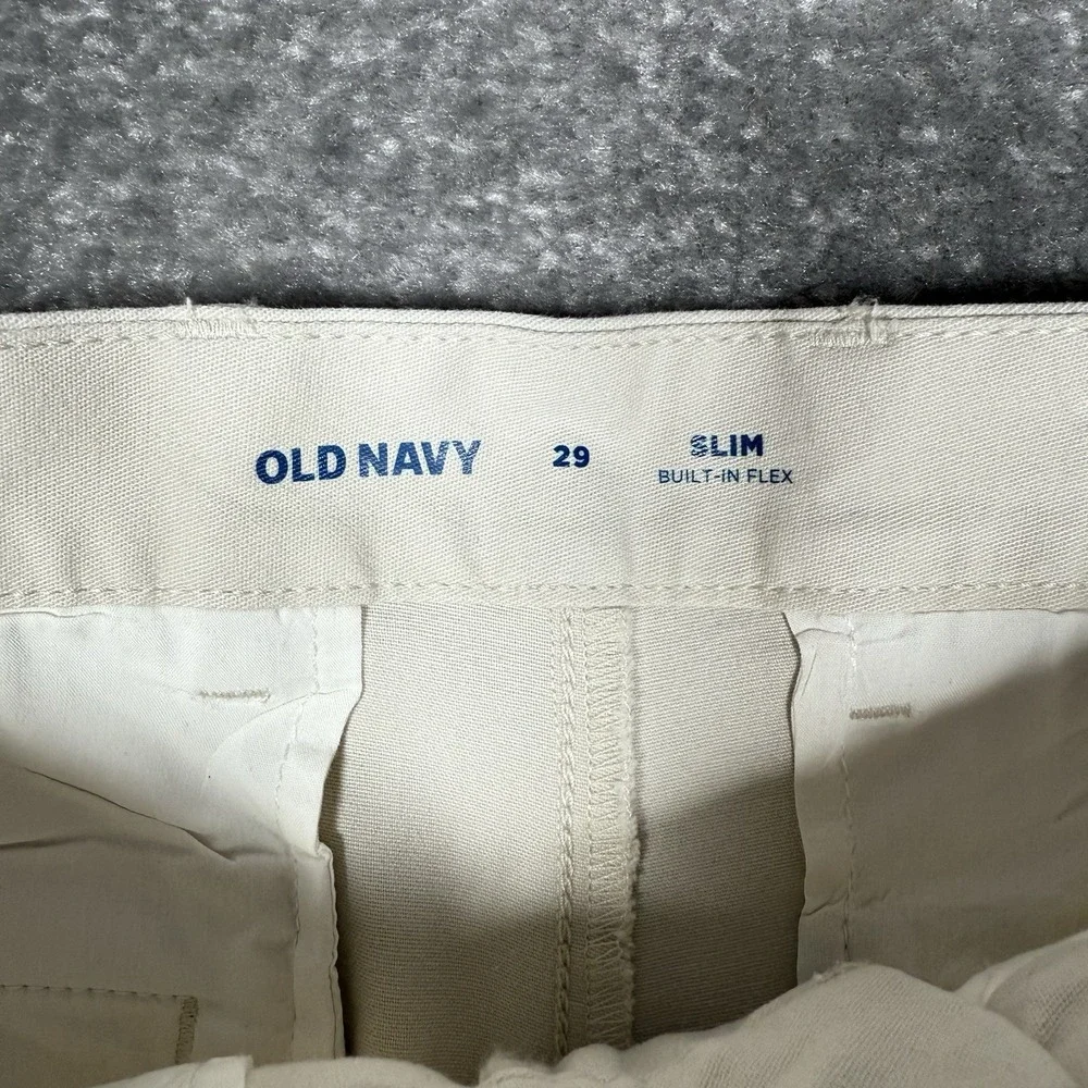 Old Navy Chino Shorts Men's 29 Beige Slim Built In‎ Flex Preppy Casual Golf